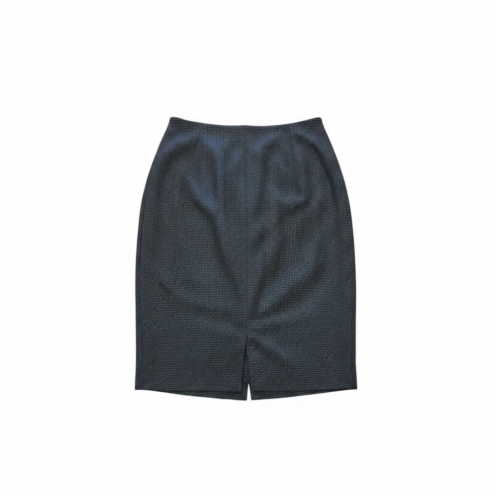 The Limited Collection Black Micro-Check Pencil Skirt Size 6 EUC Trendy - Picture 2 of 8